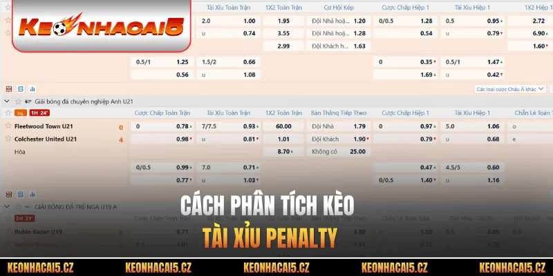 Cách phân tích kèo tài xỉu penalty