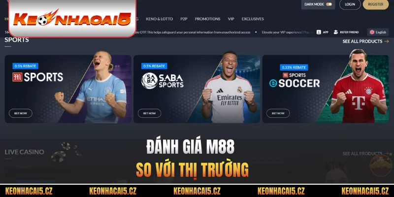 Đánh giá M88 so với thị trường