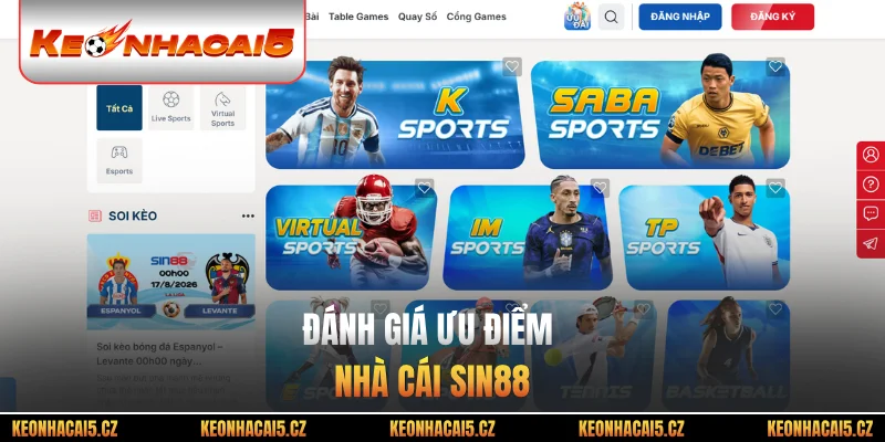 Đánh giá ưu điểm nhà cái Sin88