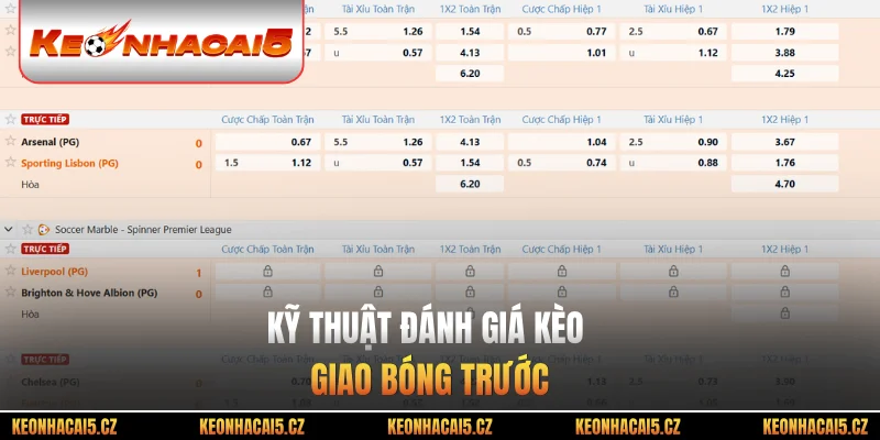 Kỹ thuật đánh giá kèo giao bóng trước